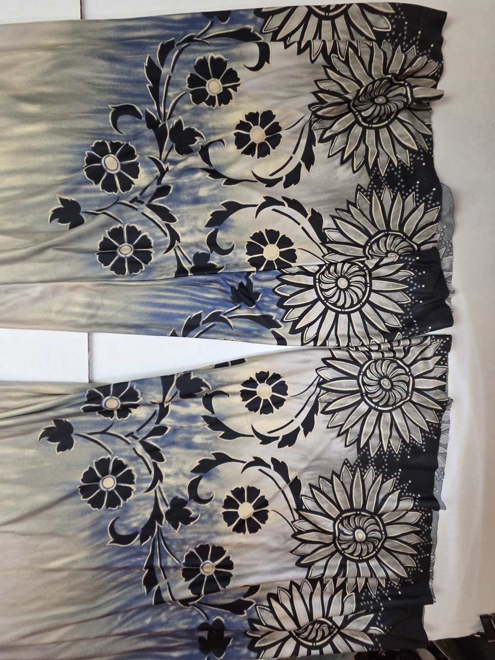 Boho Flow Pants with Mandala & Floral Print in Taupe and Black - Picture 6 of 13